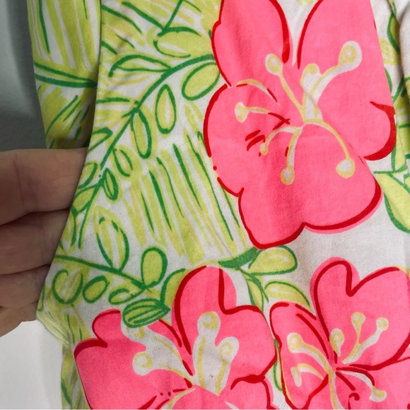 Lilly Pulitzer pleated A-line skirt “Neon Hibiscus" floral print pockets Size 12 - Picture 4 of 16